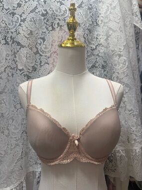 Victoria's Secret Dusty Blush Lace-Trim Underwire Bra